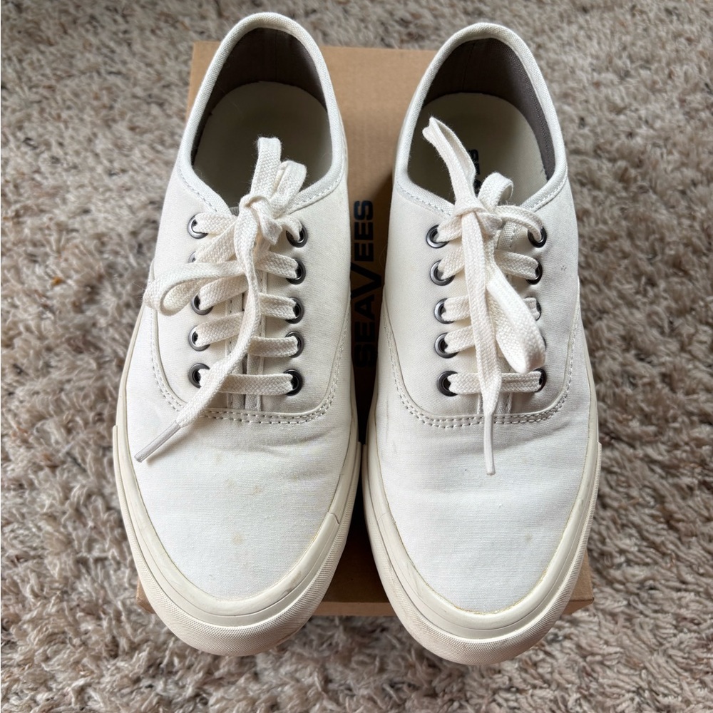 SeaVees White Canvas Sneakers